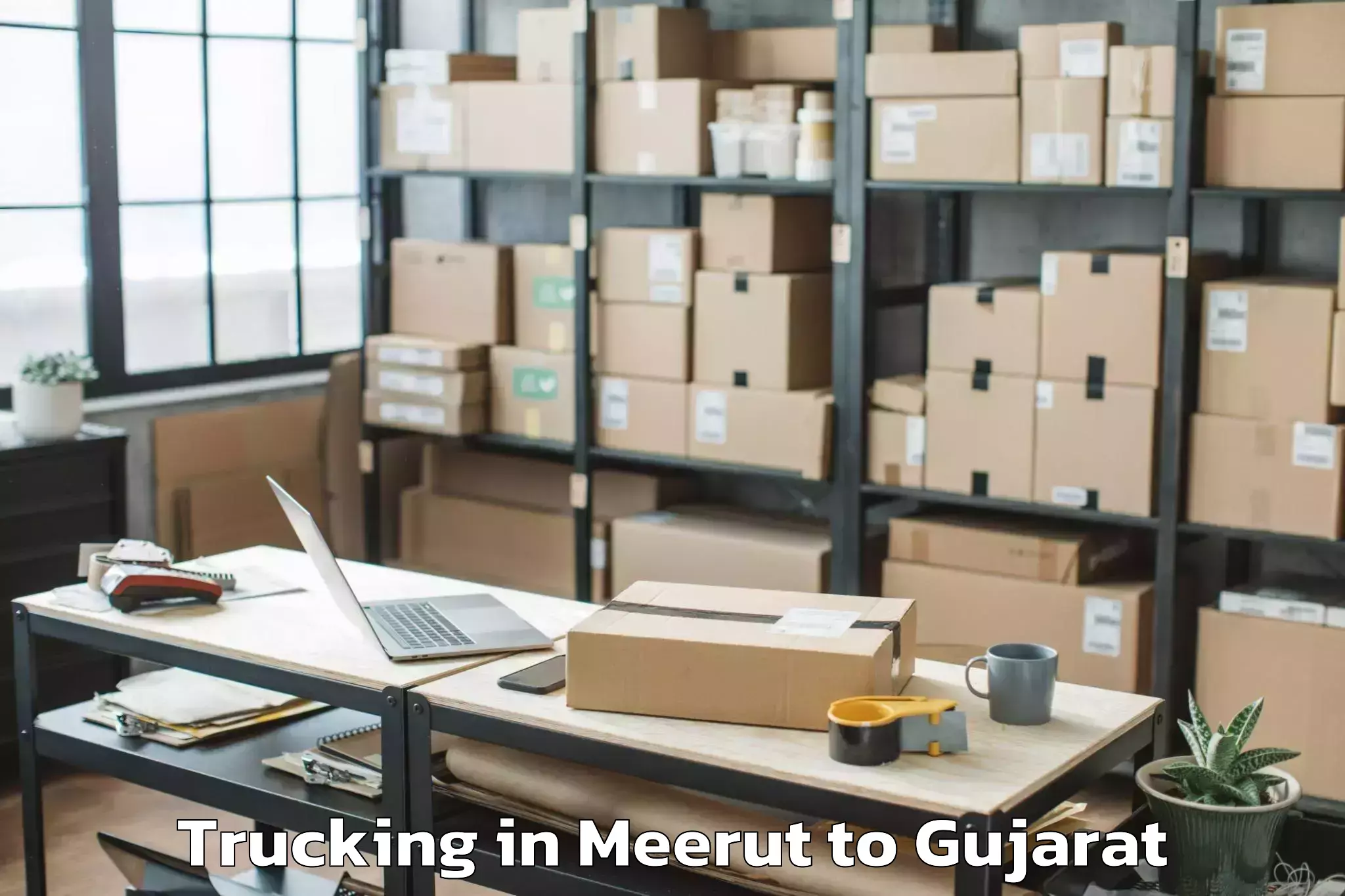 Efficient Meerut to Olpad Trucking